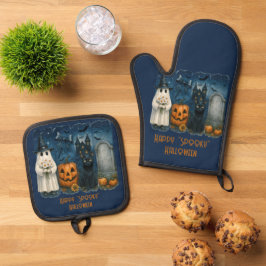 Feliz "Spooky" Halloween Pumpkin Ghost Black Cat