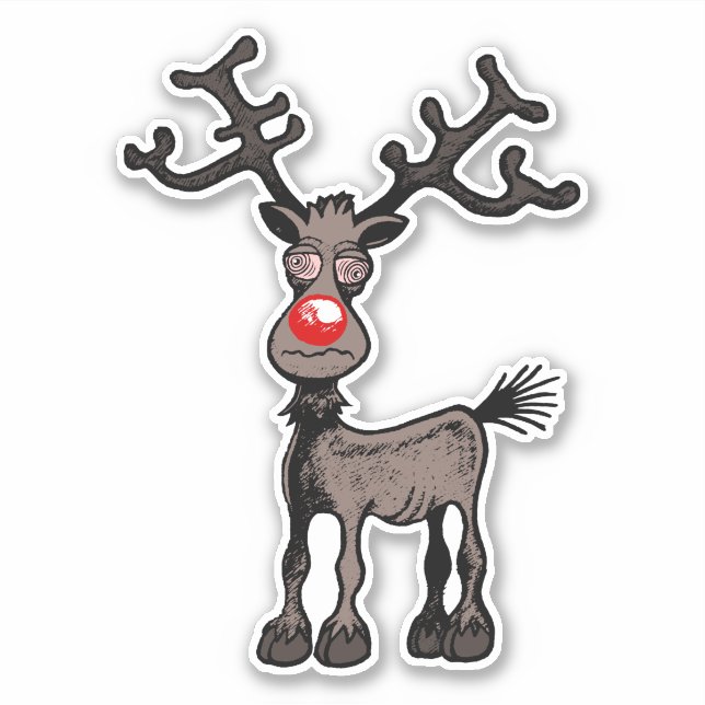 Feliz Stressmas com Adesivo do Renas Rudolph (Frente)
