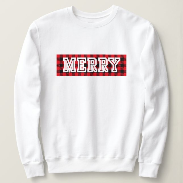 Feliz Suéter de Natal Feio, preto vermelho (Frente do Design)