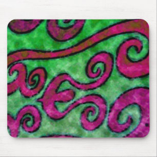 Feliz Swirls ~ Mousepad
