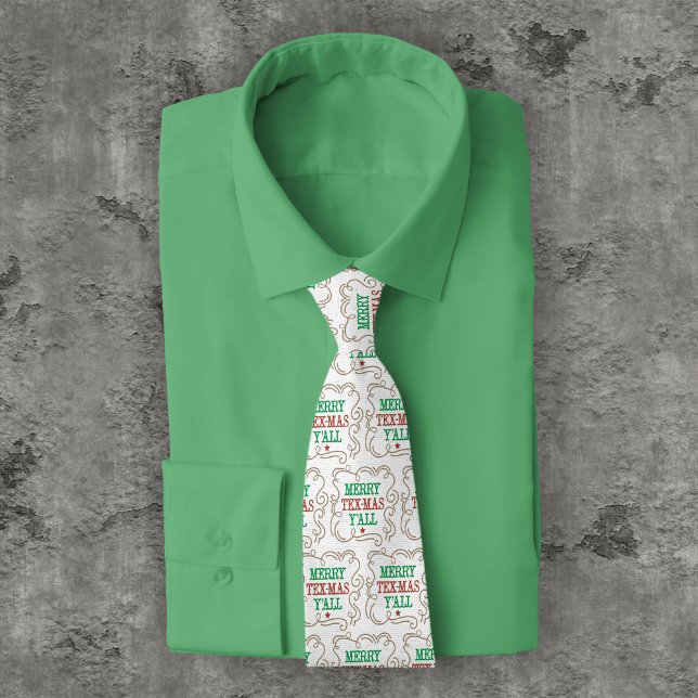 Feliz Tex-Mas Y'all Rope Frame na Gravata Branca d (Criador carregado)