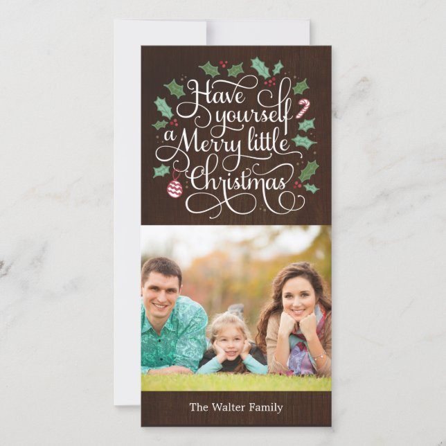 Feliz Tipo Cartão com fotos de Natal (Frente)