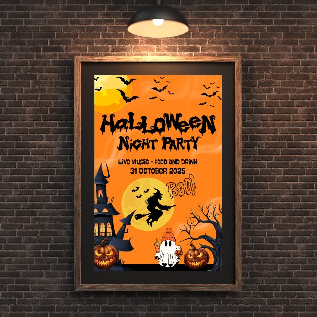 Feliz truque de Halloween ou Poster de tratamento (Criador carregado)