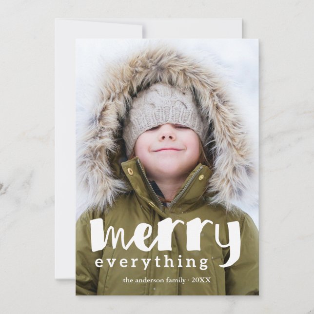 Feliz Tudo Um Cartões de fotos de Férias de Foto (Frente)