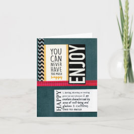 Feliz (vazio) cartão dobrado 4"x5.6"