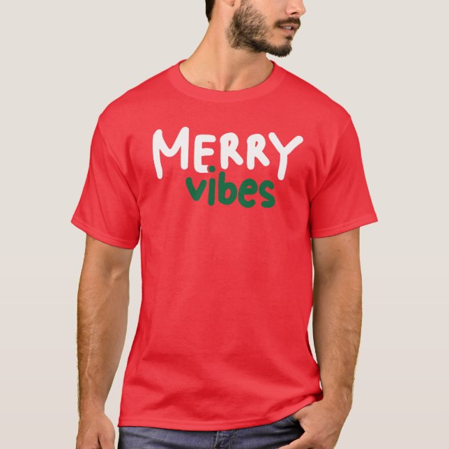 Feliz Viba Camisa de Natal Vermelho (Frente)