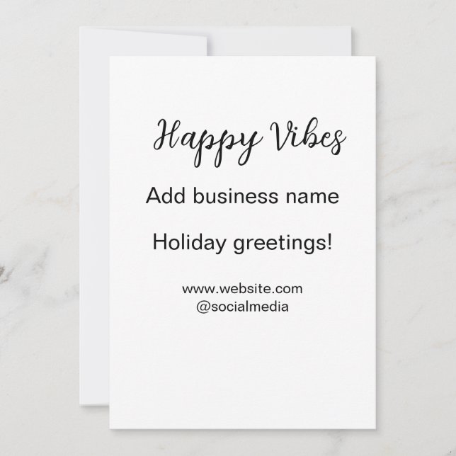 Feliz vibes cartões de natal de Natal (Frente)
