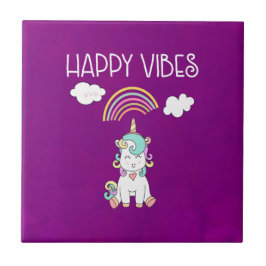 Feliz Vibes Typografia Cute Smiling Unicorn