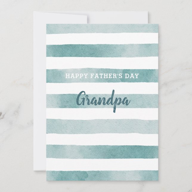 Feliz vovô dia de os pais. Náutica com aquarela (Frente)