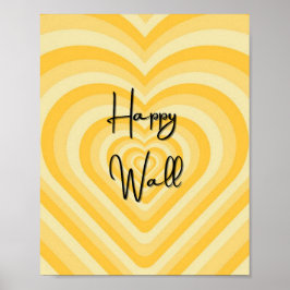 FELIZ WALL amarelo art poster