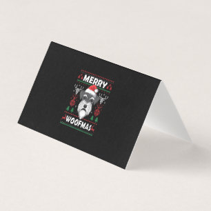 Feliz Woofmas Schnauzer Natal Amante de Cachorro P
