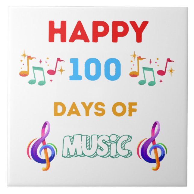 Felizes 100 Dias De música (Frente)