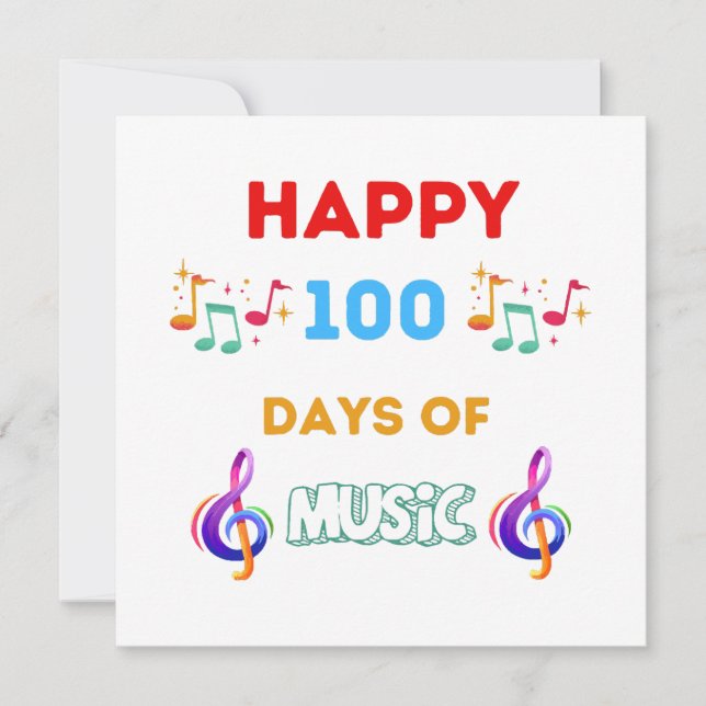 Felizes 100 Dias De música (Frente)
