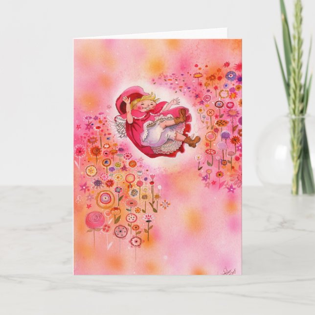 Felizes alegrias - Cartão de Saudação à Tarde da F (Frente)