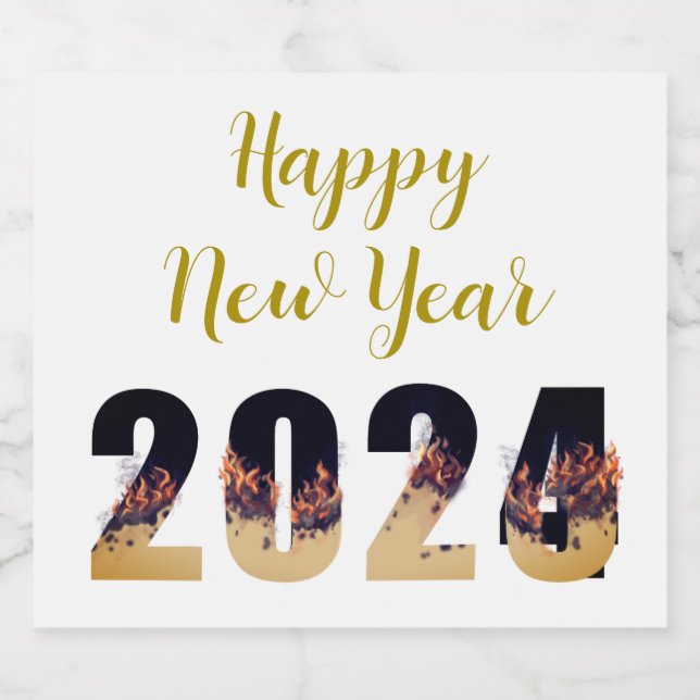 Felizes anos novos Eve 2024 Ascensão de 2023 (Rótulo Único)