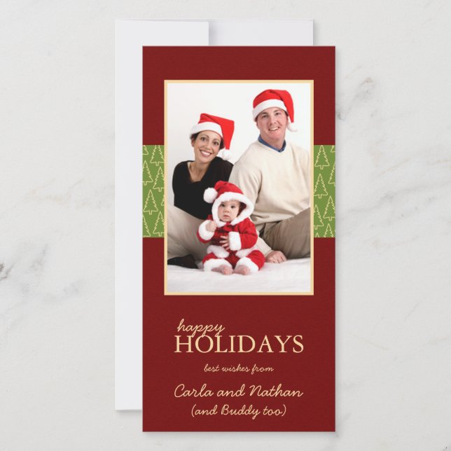 Felizes Cartões com fotos da família natalícia (Frente)