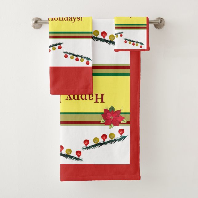 Felizes Feriados, Ano Novo, Conjunto de Toalhas de (Insitu)