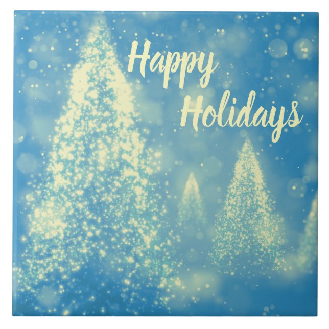 Felizes Feriados de Árvores de Natal Mágicas (Frente)