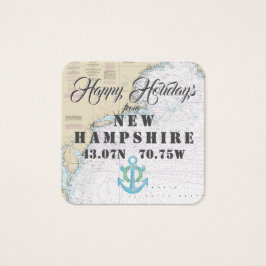 Felizes Feriados de New Hampshire Gift Tags