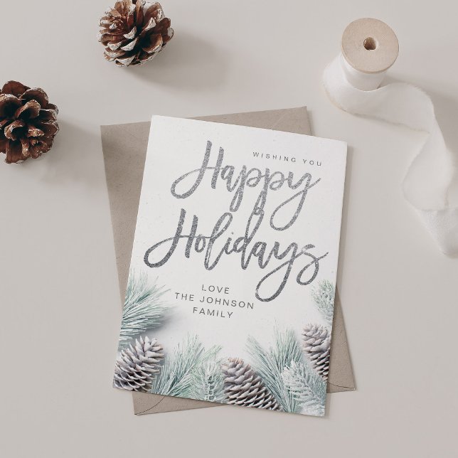 Felizes Feriados de Pinho de Neve e Folha (Criador carregado)