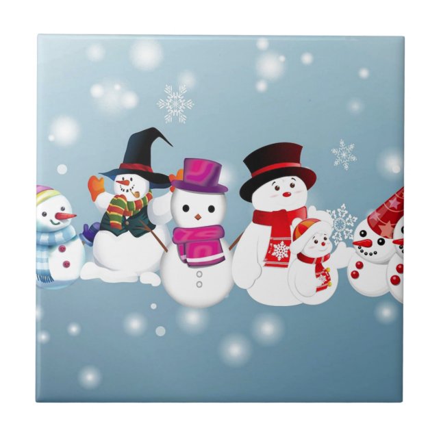 Felizes Feriados Snowmen (Frente)