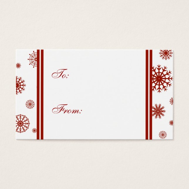 Felizes Feriados Vermelhos Flocos de Neve Flocos d (Frente)