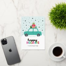 Felizes Férias Carros com Presentes de Natal em Az