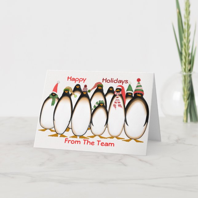 Felizes Férias Do Cartão De Natal Da Equipe (Frente)