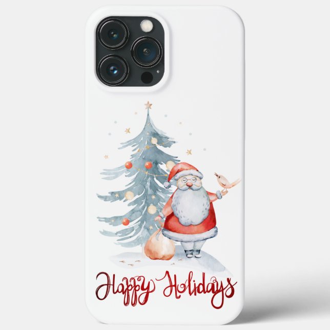 Felizes Festas, Papai Noel Árvore de Natal (Verso)