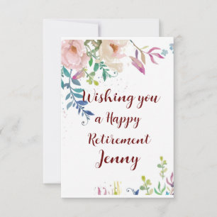 Felizes Parabéns de aposentadoria desejo floral