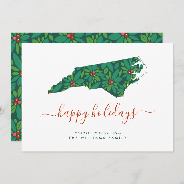 FELIZMENTE FÉRIAS Quentes De Carolina do Norte (Frente/Verso)