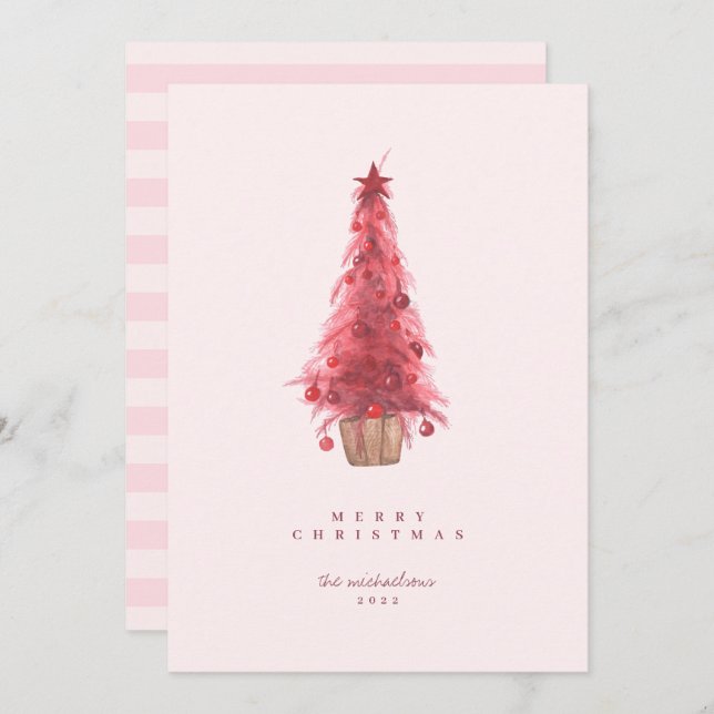 FELIZMENTE, FERIDAYS Pink Christmas Tree (Frente/Verso)