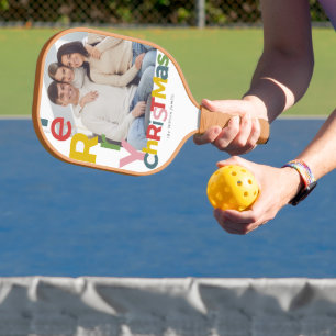 FelizNatal Com a Raquete de Pickleball da Família