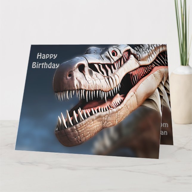 Fellow T-rexs, Grande Cartão de Aniversário (Frente)