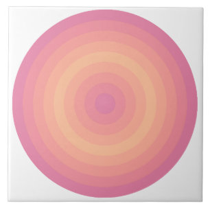 Felpudo rosa Aurora Círculos de pêssego Azulejo Ce