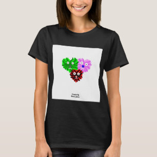 Felpudos cardíacos Camisa básica de mulher