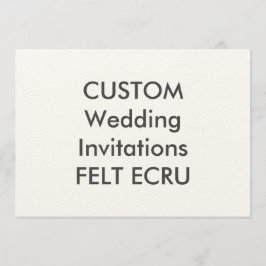 FELT ECRU 110 lb 7" x 5" Convites de casamento
