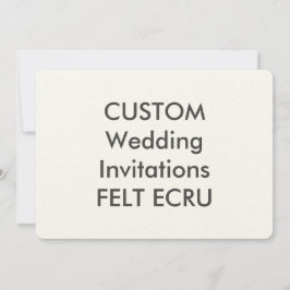FELT ECRU 110 lb 7" x 5" Convites de casamento