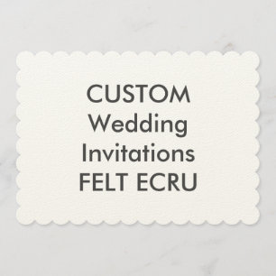 FELT ECRU 110lb 7x5" Convites de casamento escalad
