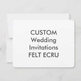 FELT ECRU 110lb Convites para Casamento de 5,5" x