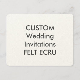 FELT ECRU 110lb Convites para Casamento de 5,5" x