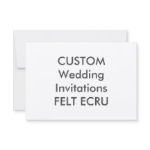 FELT ECRU 110lb Convites para Casamento de 5" x 3,