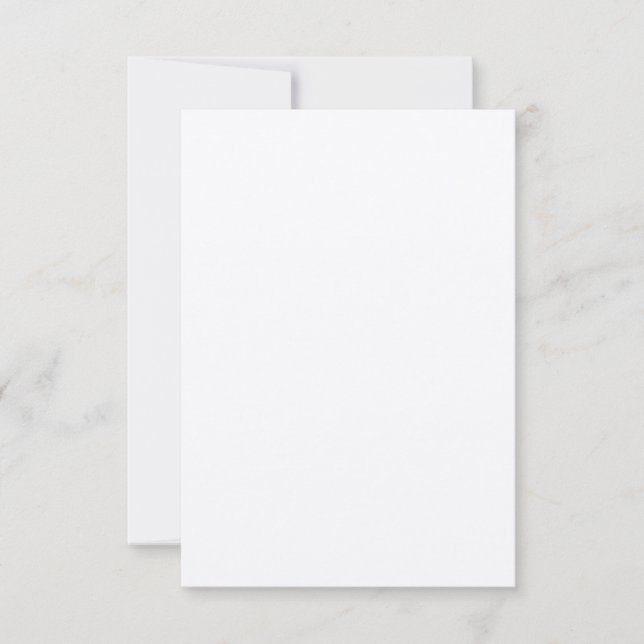 Felt White Paper Flat Wedding Cartões de agradecim (Frente)
