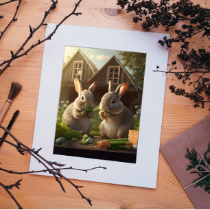 Felz pascoa Bunnies! Cartão postal de páscoa