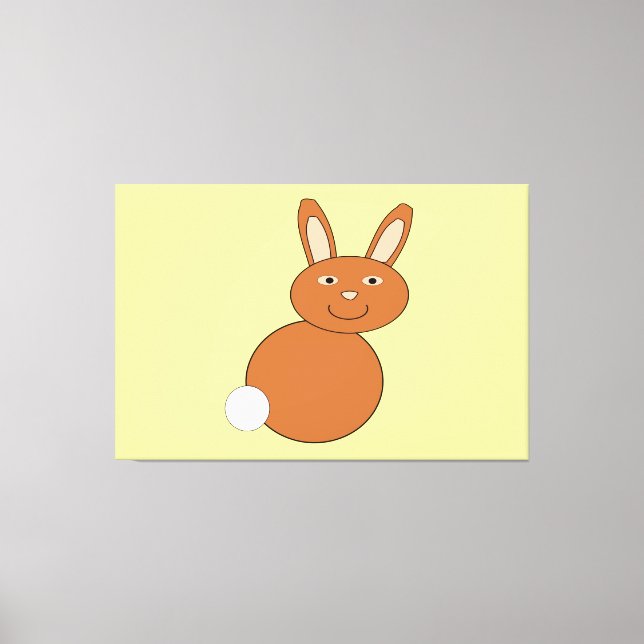 Felz pascoa Bunny Canvas (Frente)