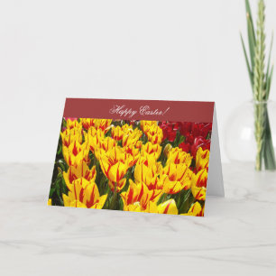 Felz pascoa! Cartões de Saudação Flor das Tulipas