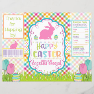 Felz pascoa Chip Wrapper Favor Bag Goody Saco