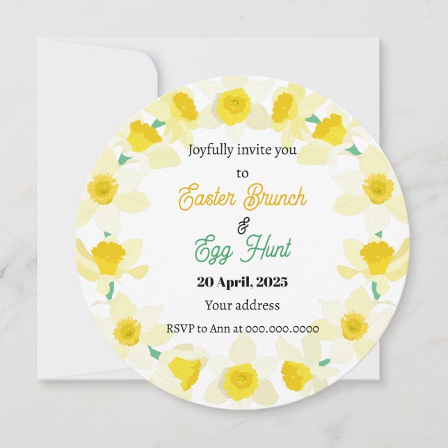 Felz pascoa. Convite (Frente)