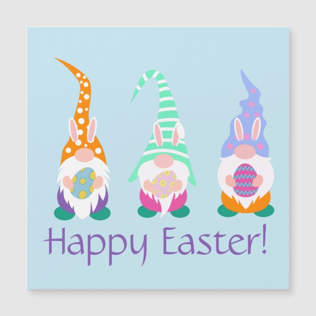 Felz pascoa Divertido Gnomos Bunny Ears Primavera  (Frente)