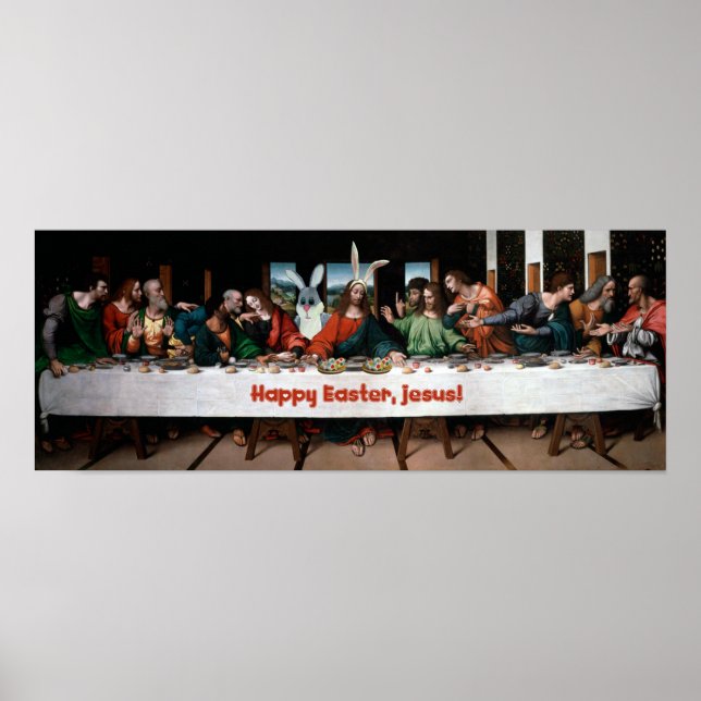 Felz pascoa, Jesus! Poster de Páscoa engraçada (Frente)